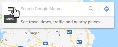 Google Maps - Menu